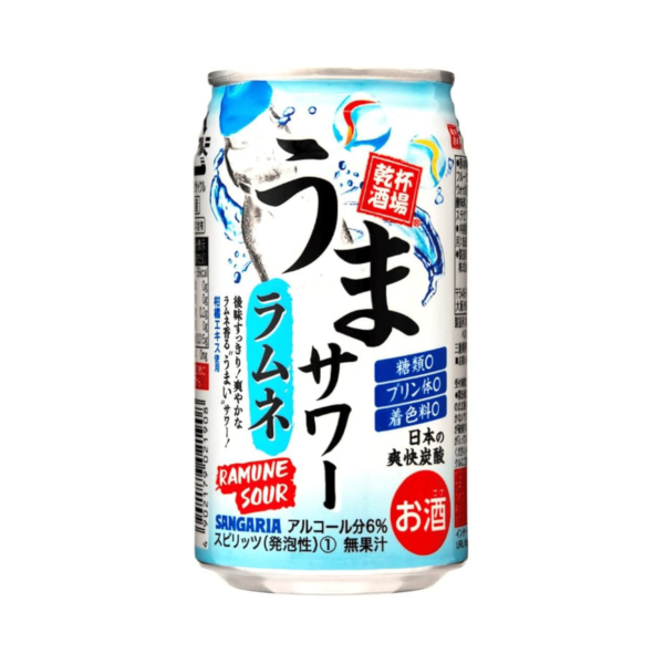 Sangaria Uma Sour Ramune Can (350ml x 24 Cans)