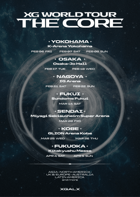 XG WORLD TOUR THE CORE in Japan Ticket Information - Jasumo